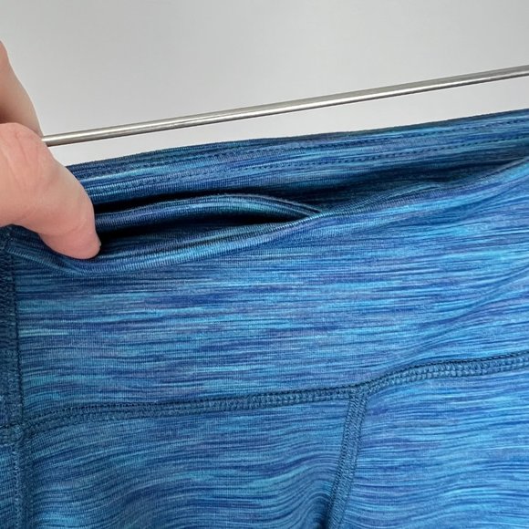 Outdoor Voices Womens Kneecap Warmup Leggings Crop Capri Blue Space Dye size XS - Picture 7 of 10